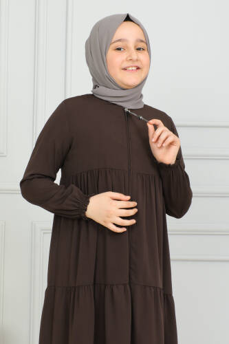 3 KATLI ÇOCUK FERACE Kahverengi - 4002 - 3