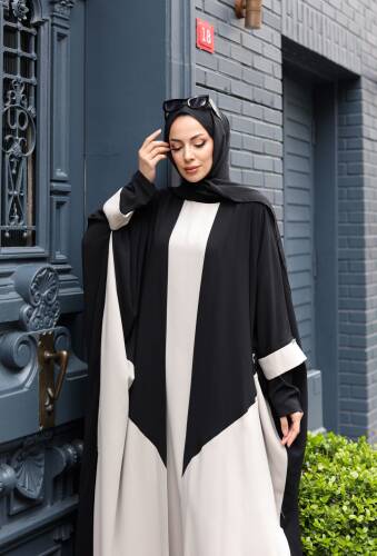 Almila Medine İpeği Elbise & Kimono Ekru - 1003 - 6