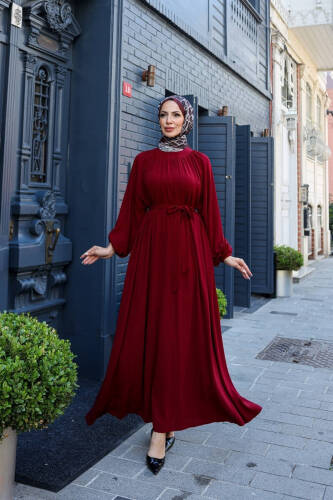 BAHAR ELBİSE & Bordo - 2408 - 6