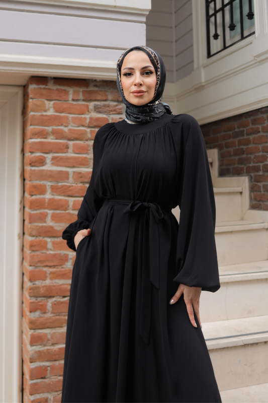 BAHAR ELBİSE & Siyah - 2408 - 4
