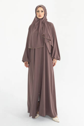 Bergüzar abaya - vizon - Kadeem Giyim
