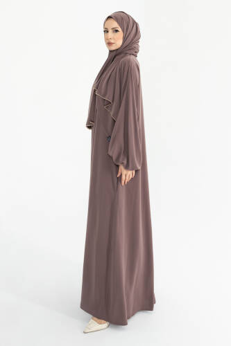 Bergüzar abaya - vizon - 7