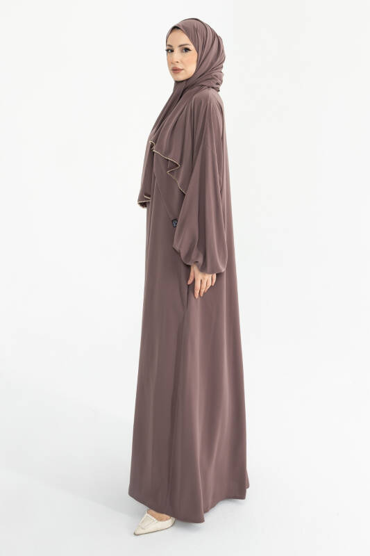 Bergüzar abaya - vizon - 7