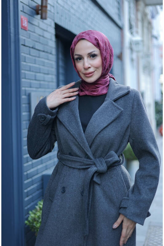 Elzem Moskov Kaşe Kaban Füme -7006 - 3