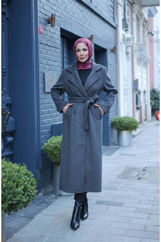 Elzem Moskov Kaşe Kaban Füme -7006 - 6