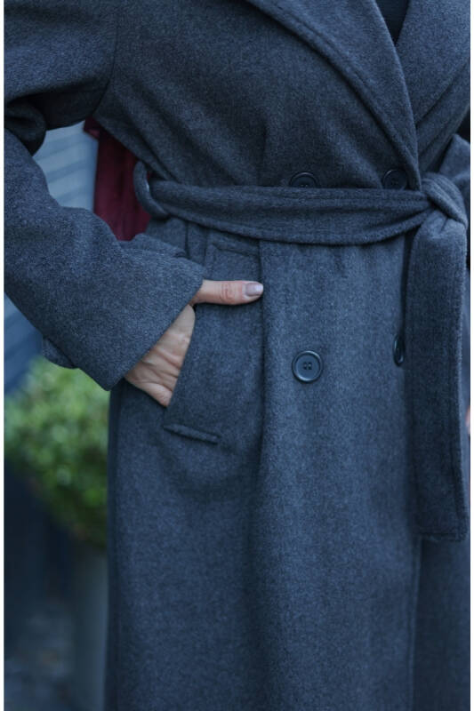 Elzem Moskov Kaşe Kaban Füme -7006 - 8