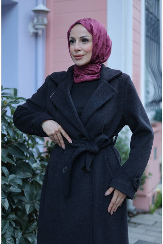 Elzem Moskov Kaşe Kaban Siyah -7006 - 4