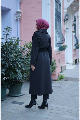 Elzem Moskov Kaşe Kaban Siyah -7006 - 5
