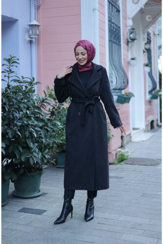 Elzem Moskov Kaşe Kaban Siyah -7006 - 6
