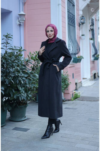 Elzem Moskov Kaşe Kaban Siyah -7006 - 7