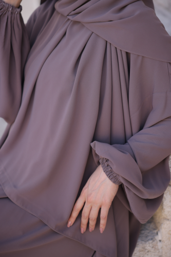 FÜRUZAN ABAYA-Vizon - 9014 - 4