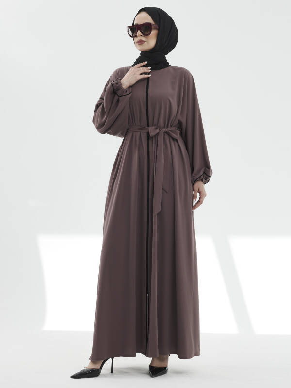 Lamira Biyeli Medine İpeği Ferace - Vizon - 1