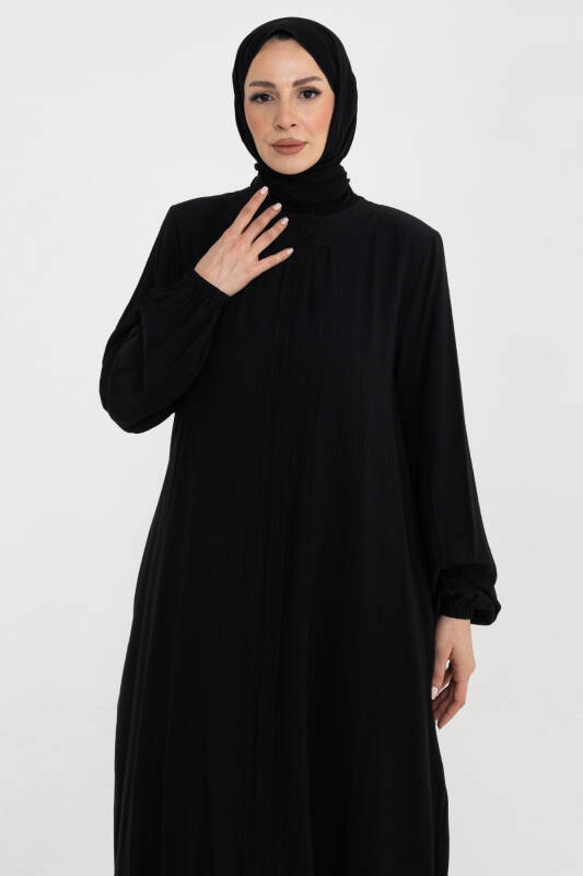 Mercan Tunik Pantolon Takım Viskon Yıldız Kumaş Siyah- 422607 - 3