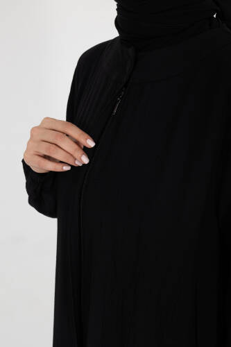 Mercan Tunik Pantolon Takım Viskon Yıldız Kumaş Siyah- 422607 - 7