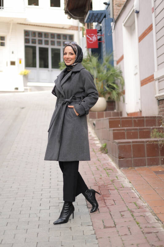 Mevira Moscov Kaşe Kaban Füme - 7004 - 2