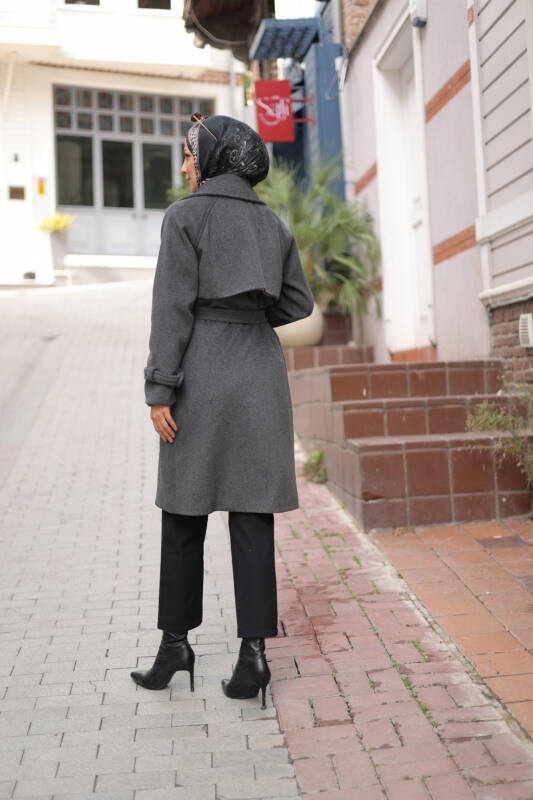 Mevira Moscov Kaşe Kaban Füme - 7004 - 4