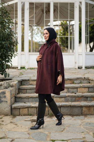 Milena Balıksırtı Kaşe Panço Bordo – 2012 - 3