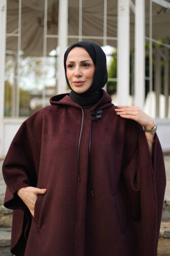 Milena Balıksırtı Kaşe Panço Bordo – 2012 - 5
