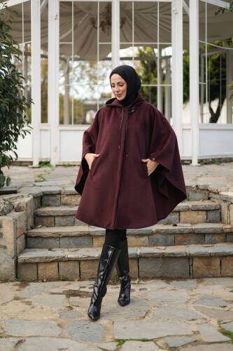 Milena Balıksırtı Kaşe Panço Bordo – 2012 - 7