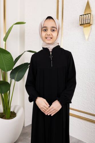 ROBALI PİLELİ ÇOCUK FERACE & Siyah - 4005 - Kadeem Giyim (1)