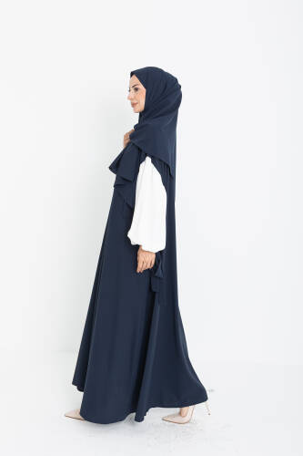 VERA DUBAİ ELBİSE Lacivert - Beyaz - 1020 - 5