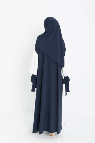 VERA DUBAİ ELBİSE Lacivert - Beyaz - 1020 - 6