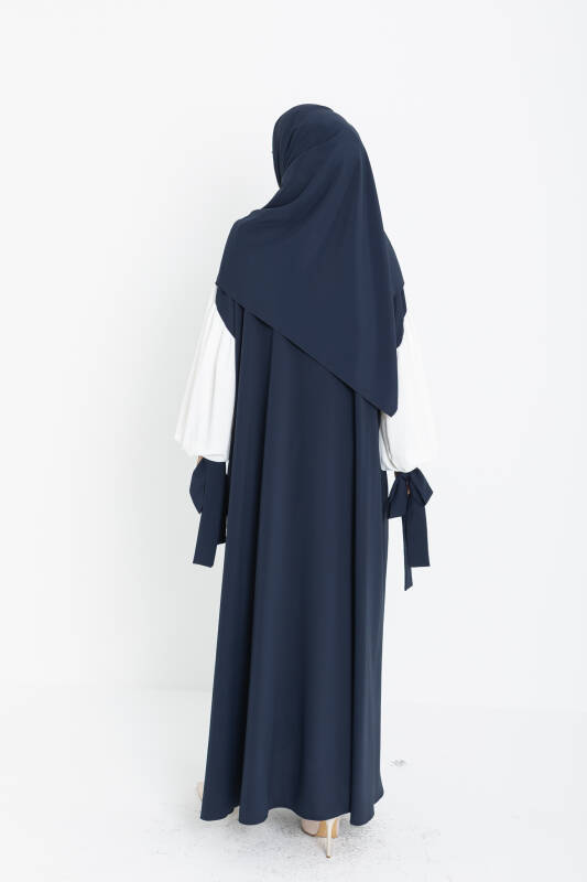 VERA DUBAİ ELBİSE Lacivert - Beyaz - 1020 - 6