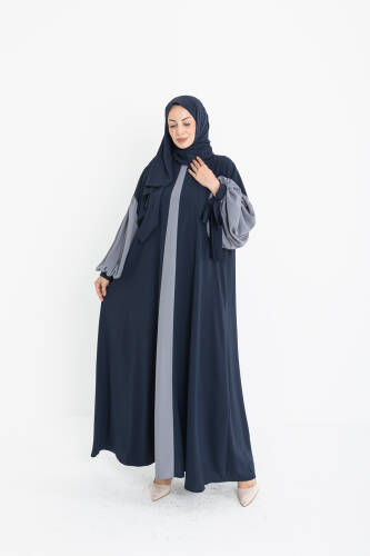 VERA DUBAİ ELBİSE Lacivert - Gri - 1020 - 5