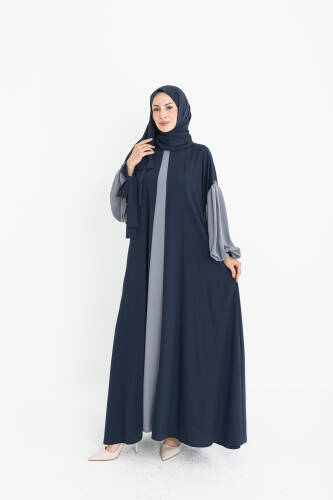 VERA DUBAİ ELBİSE Lacivert - Gri - 1020 - 6