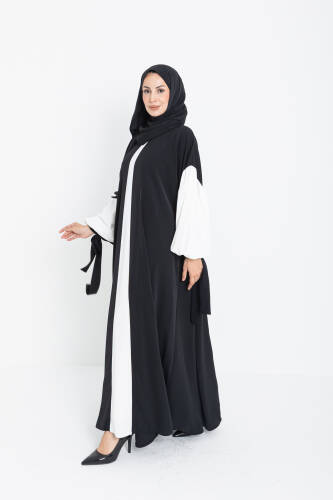 VERA DUBAİ ELBİSE Siyah - Beyaz - 1020 - 4