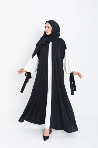 VERA DUBAİ ELBİSE Siyah - Beyaz - 1020 - 5