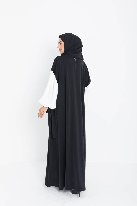 VERA DUBAİ ELBİSE Siyah - Beyaz - 1020 - 6
