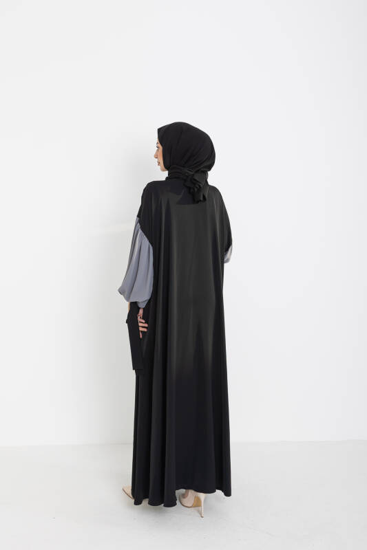 VERA DUBAİ ELBİSE Siyah - Gri - 1020 - 2