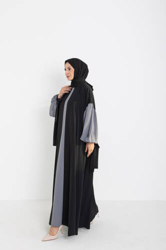 VERA DUBAİ ELBİSE Siyah - Gri - 1020 - 3
