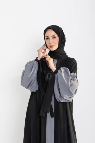 VERA DUBAİ ELBİSE Siyah - Gri - 1020 - 5