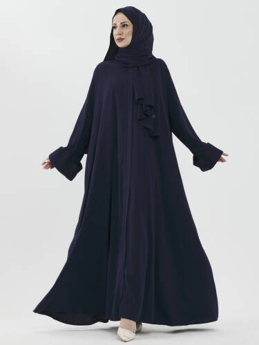 Zalina Şal Abaya Takım - Lacivert - 3