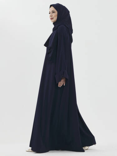 Zalina Şal Abaya Takım - Lacivert - 4