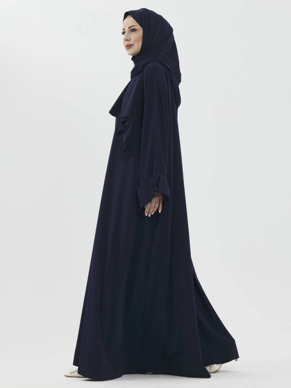 Zalina Şal Abaya Takım - Lacivert - 4
