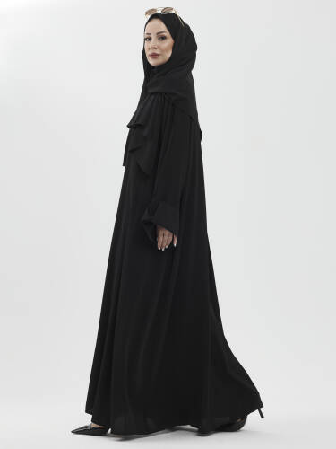 Zalina Şal Abaya Takım - Siyah - Kadeem Giyim (1)