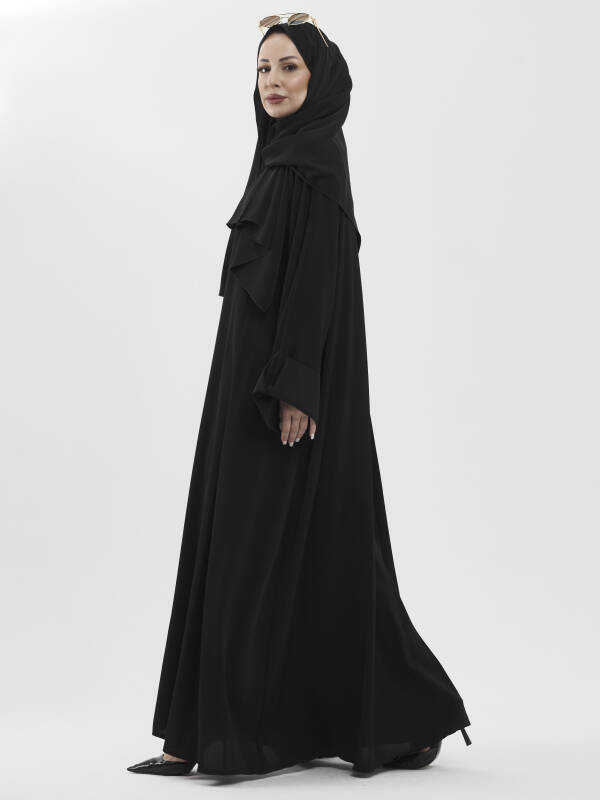 Zalina Şal Abaya Takım - Siyah - 2