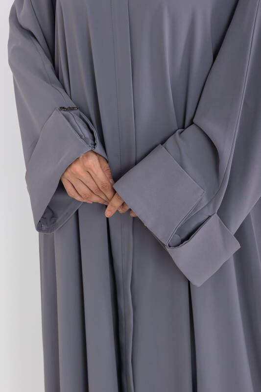 Zalina Şal Abaya Takım - Gri - 4