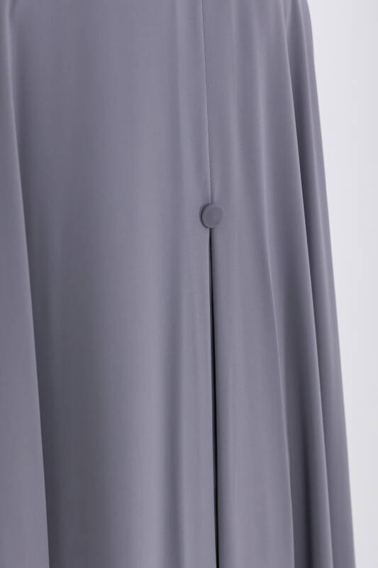 Zalina Şal Abaya Takım - Gri - 5