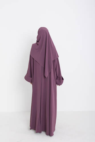 Zalina Şal Abaya Takım - Gülkurusu - 7