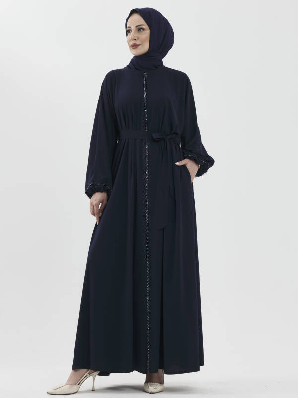 Zümra Taşlı Ferace - Lacivert - 1