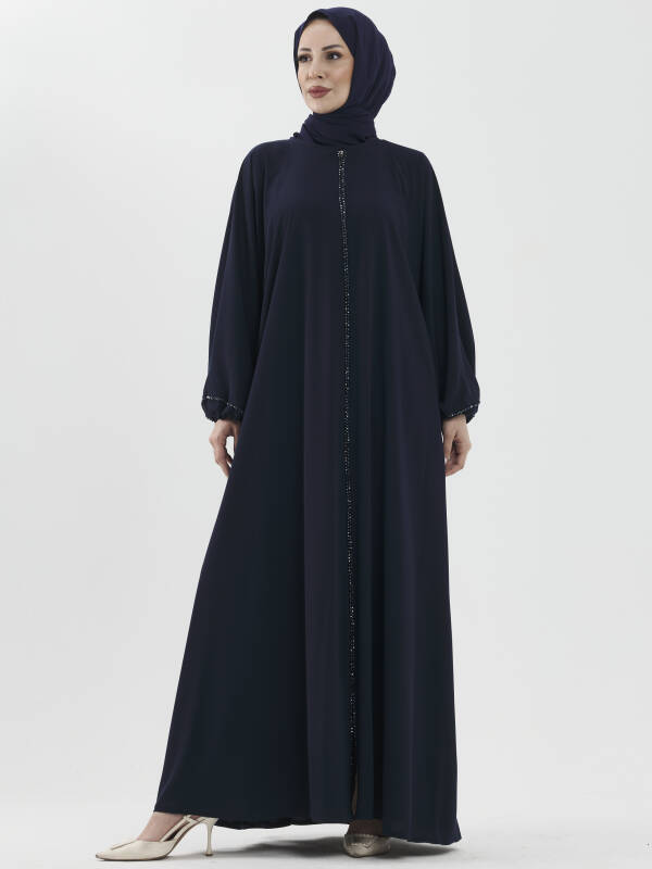 Zümra Taşlı Ferace - Lacivert - 2